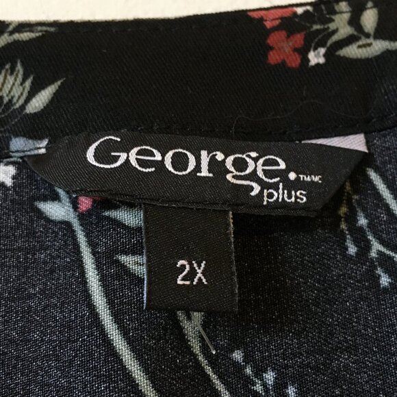 George Black Floral Tunic Top - Picture 10 of 16